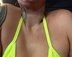 wanna know why my wet pussy dripped at the beach gym in thong?