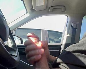 Fuck yeah risky public car flashing gets everyone hard instantly!