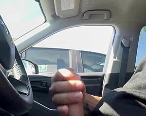 Fuck yeah risky public car flashing gets everyone hard instantly!