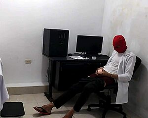 damn that perverted doc jerks off hard after eyeing the cute young patient 😏