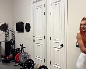 bbc gym coach drills tight wet pussy doggystyle then cums in mouth!!