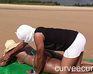 uh quickie on beach bent over for local guys big cock pounding my pussy oops