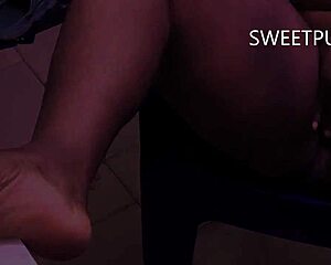 We fuck my pregnant wife bent over with her sister-in-law in sweet threesome on red sheer