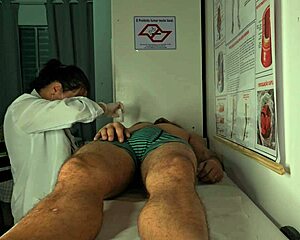 Nurse catches patient's monster cock erection leading to tight pussy bang