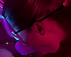 blonde in halloween costume kneels for pov trick or treat blowjob cumshot