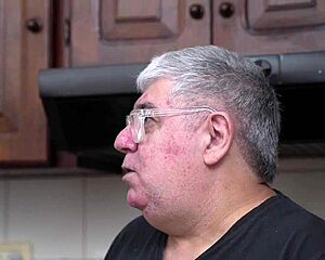 Peek next door for blonde big ass anal creampie with monster cock choking