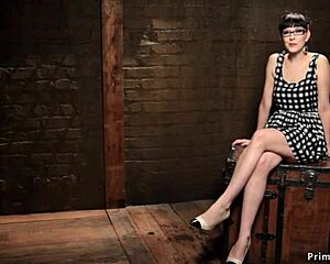 i hogtie gag choke the bound ebony slave with toys in lezdom pain play.