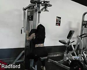 hot muscle milf mummy works out slutty at gym mummification