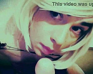 Shemale Veronica Shakes Ass with Dildo in Crossdressing Fetish Training