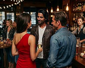 Young bull from swinger bar pumps hotwife full of cum like crazy!