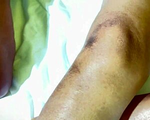 Heartbroken cuck in cage watches pregnant wife with bull and doll