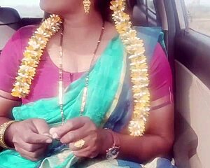 Indian Housewife FUCKS Daddy in Car Drive