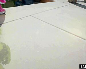 Petite blonde teen slut Emma Rosie takes extreme rough squirting fuck