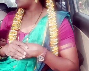 Indian Housewife FUCKS Daddy in Car Drive