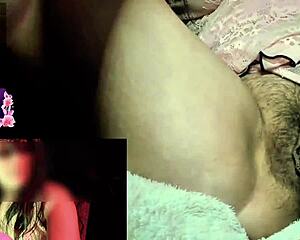 chilena milf squirts twice on video call fingering her juicy hairy pussy