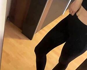 early morning black girl slips pink socks on fetish feet for soles worship