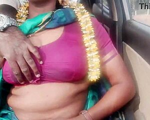 Indian Housewife FUCKS Daddy in Car Drive