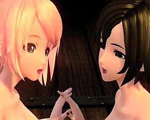 Japanese nude goddesses Megurine Luka and Meiko bare big tits. Asian ass boob mod exposes all.