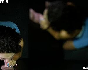 Satine Swallows Nine Massive Cumshots In Gloryhole Satin Frenzy!