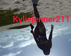 followed her on beach convinced her to give up that big ebony ass public