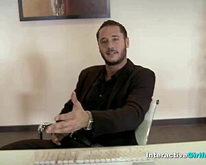 Bent Over Brunette Takes Interactive POV Doggystyle Deep