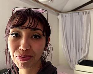 xochi moon's casting ends with explosive cumshot climax after riding big cock doggystyle and cowgirl