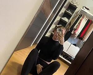 early morning black girl slips pink socks on fetish feet for soles worship