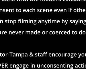 Nurse Rina Arem deepthroats in POV backstage hospital slap fest.