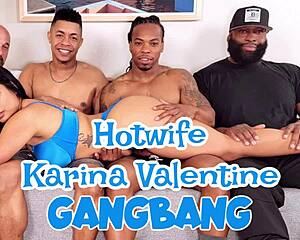 karina valentina takes massive gangbang creampie from big cocks