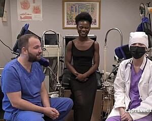 Nurse Rina Arem deepthroats in POV backstage hospital slap fest.