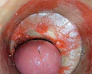 camera deep in tight pussy catches monster cock creampie asmr??