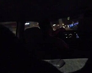 Angie sneaks candid car blowjob creampie with fat whore vibes