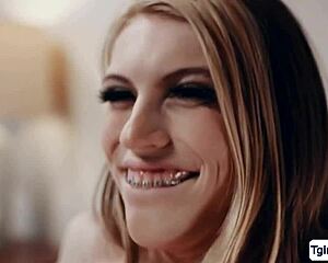 wanna see blonde transexual stepmom rail her skinny tbabe stepdaughter's ass?