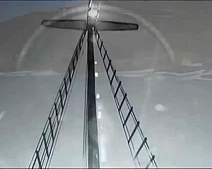 Blonde brunette lesbians lick trimmed pussies sensually on boat with toys close up.