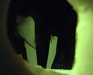 HIDDEN CAM CATCHES SEXY PANTY BABE PEEING THROUGH WALL HOLE!