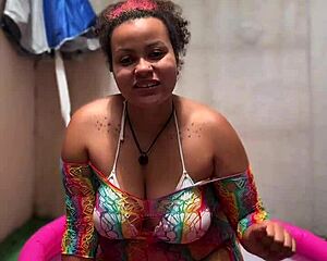 bbw does yoga in mini pool and farts her big ass