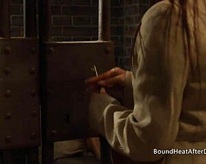 Sexy Big Tits Lesbian Slave Bound in BDSM Masturbates to Shaking Orgasm Under Femdom Mistress Domination