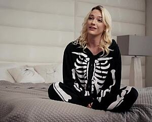 gorgeous blonde kenna james moans loud as boyfriend nathan bronson fucks her doggystyle rough cowgirl