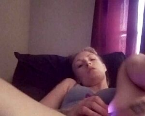 snow bunny grabs her toys for intimate shaved pussy play session all alone