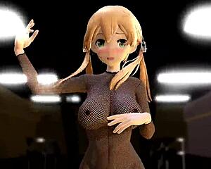 prinz eugen shakes big tits in fishnets wanna see my shaved pussy?