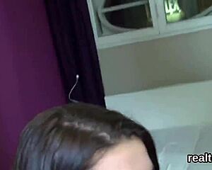 enchanting czech teen nympho gets seduced in shop then clothes ripped for hardcore pov pounding 😈💦