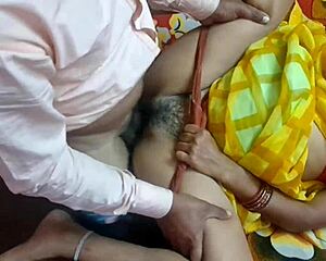 hot swinger wife yellow saree fucked hard after sleep by jiju