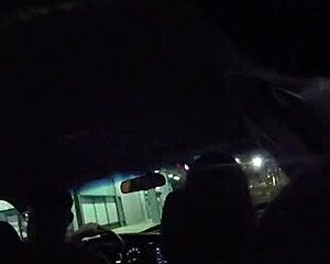 Angie sneaks candid car blowjob creampie with fat whore vibes