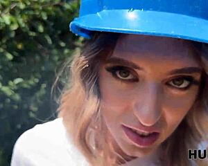 Fanta Sie fucks old hunter publicly for her full annual salary Hunt4k