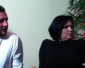 so this german mature bea dumas shows an old curvy couple their first ffm threesome hardcore style