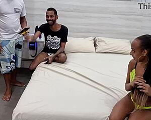 Skinny Thai Kalifa Screams in Rough DP and Anal with Multiple Cocks