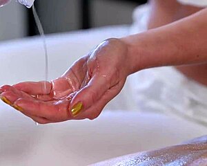 naughty masseurs oil up nata ocean for wild ffm threesome ass play 😈💦
