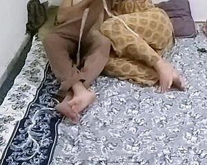 Desi village girl's shaved tight pussy stretched wide in homemade ranch fuck!