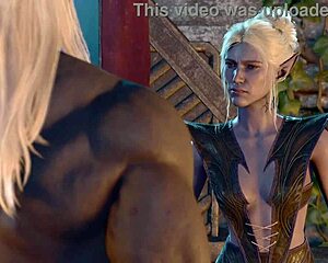 Minthara seduces with her huge tits and ass in bg3 naked sex scene playthrough.