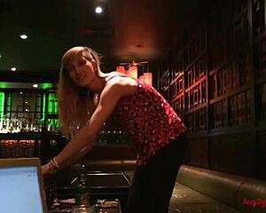 love2dou surprises with public restaurant anal blowjob cumswap and deepthroat action